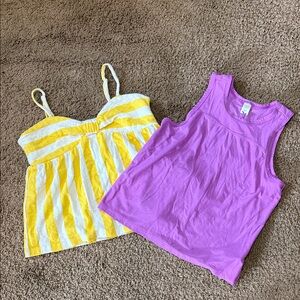 Old Navy Kids Tank Tops in Yellow and Purple